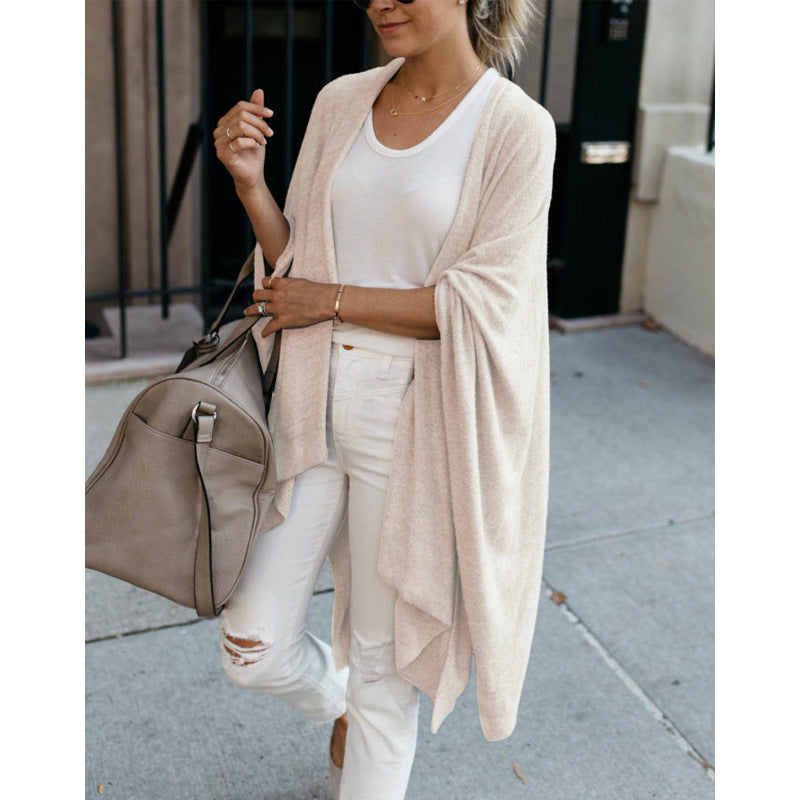 Women’s Mid-Length Knitted Cardigan | Cozy Irregular Winter Style
