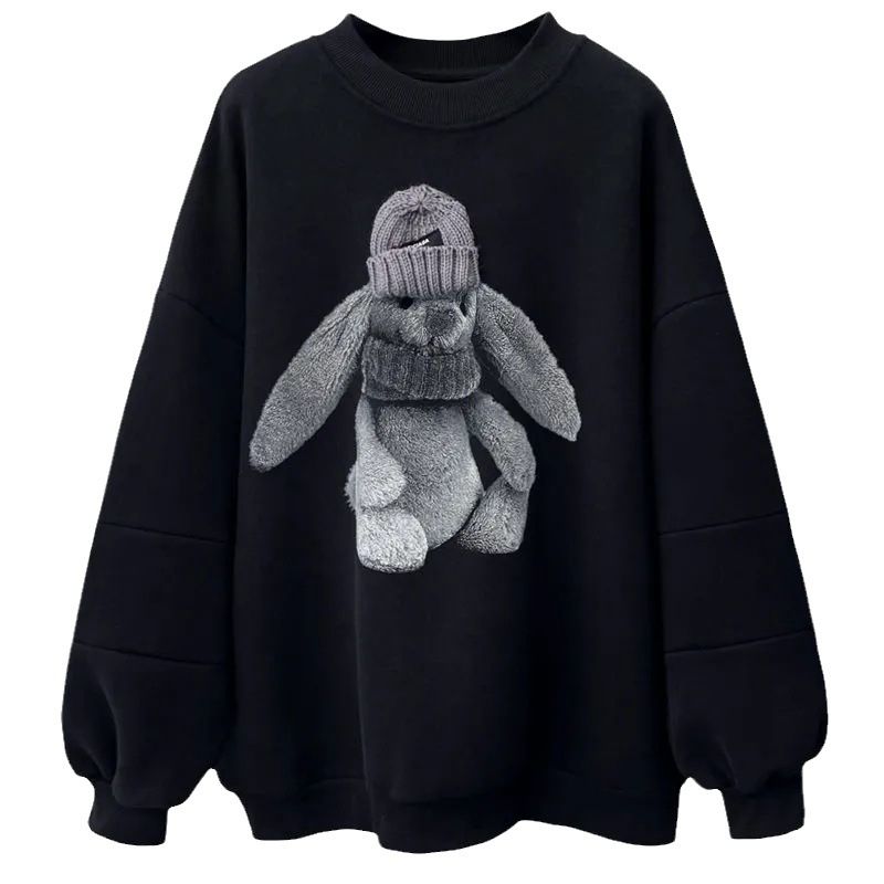 Women’s Fashion Doll Sweatshirt | Loose Fit Trendy Pullover