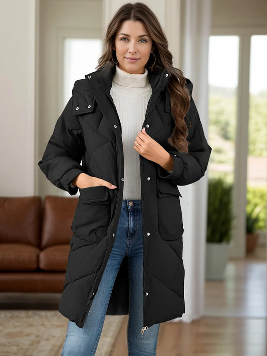Quilted Hooded Coat | Warm & Lightweight Winter Wear