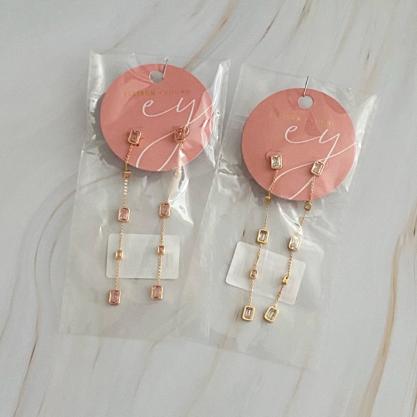 Five Stones Dangle Drop Earrings | Elegant Women’s Jewelry