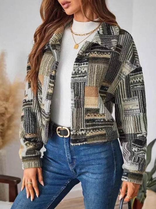 Dropped Shoulder Button-Up Jacket | Relaxed Outerwear