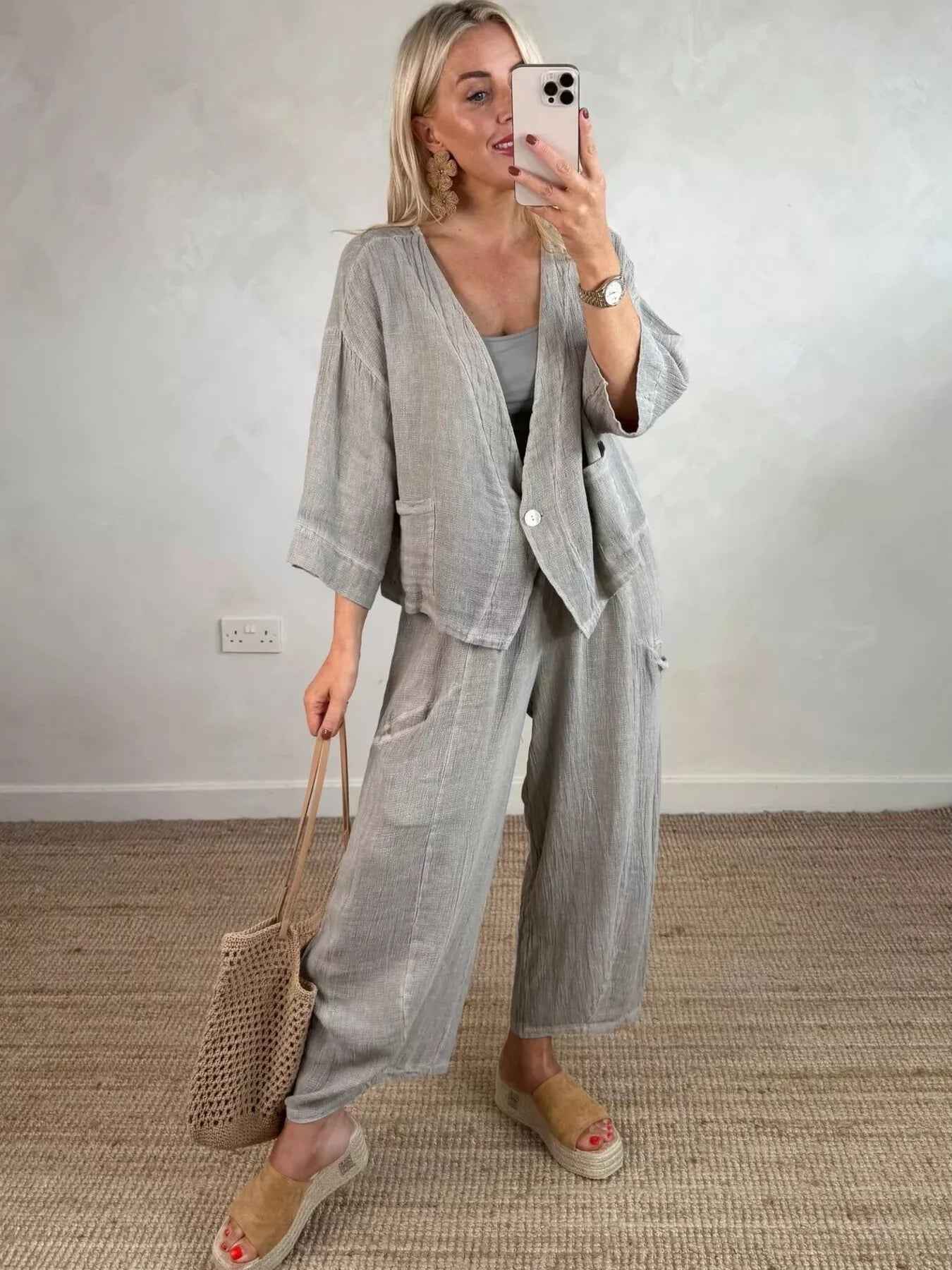 Minimal Button Top & Pants Set | Effortless Modern Style