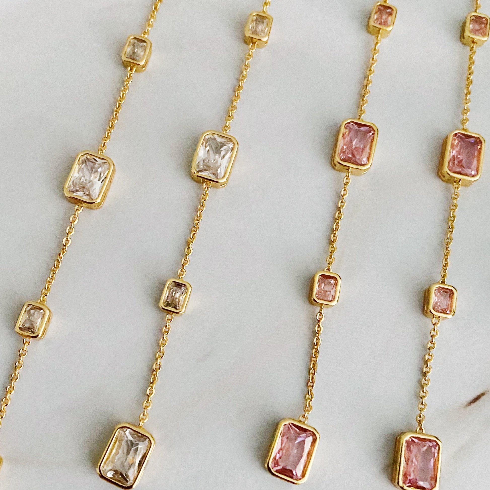 Five Stones Dangle Drop Earrings | Elegant Women’s Jewelry