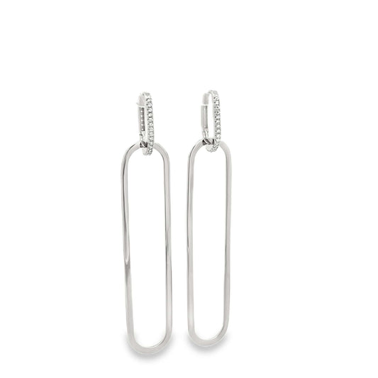 aperclip Drop CZ Pave Huggie Earrings | Modern Sparkling Jewelry