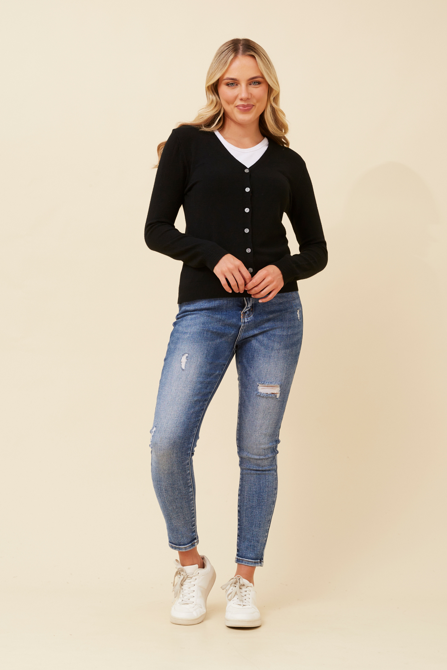 Collette Lightweight Cardigan | Soft Button-Front Women’s Knit