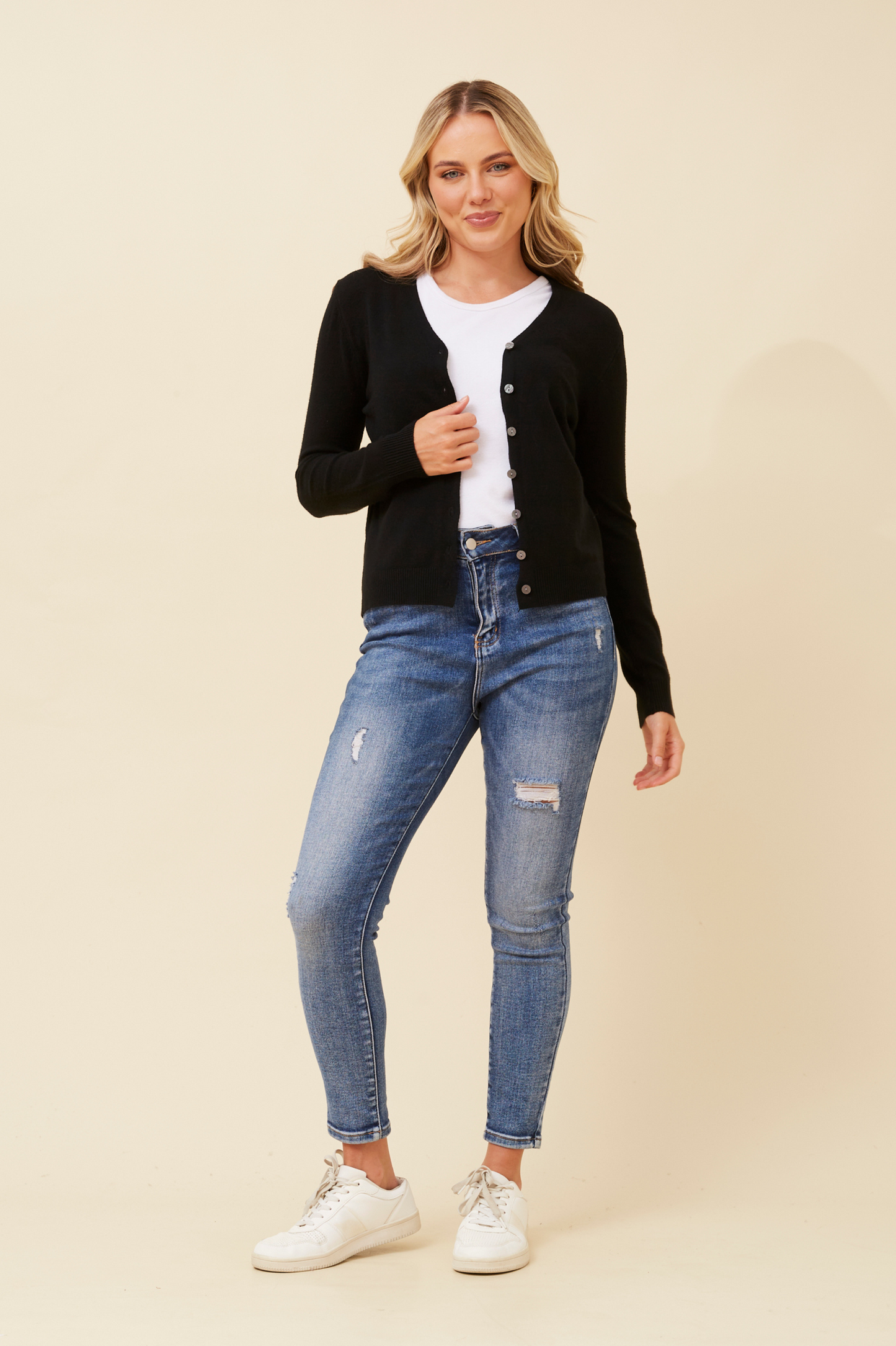 Collette Lightweight Cardigan | Soft Button-Front Women’s Knit