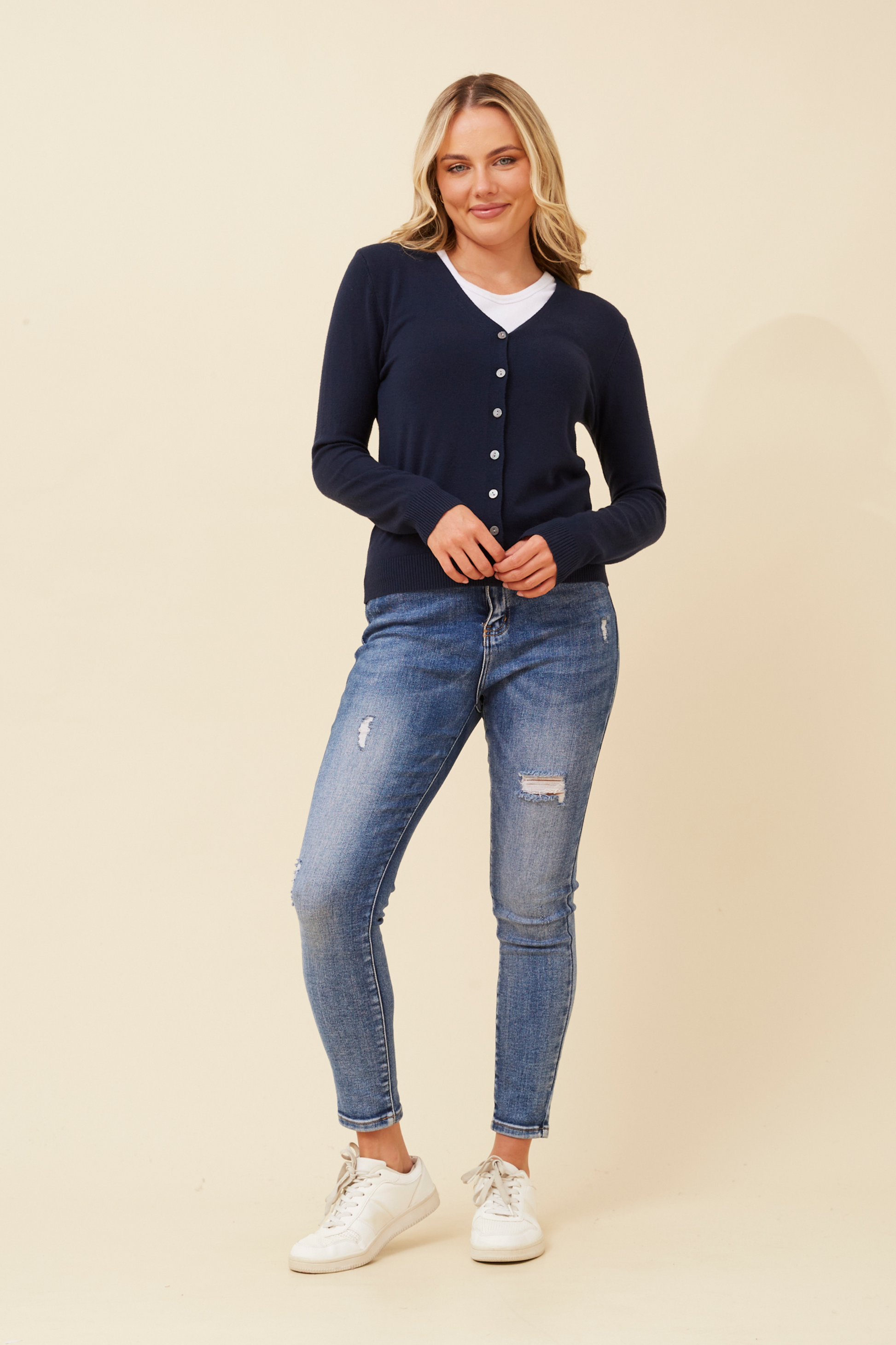 Collette Lightweight Cardigan | Soft Button-Front Women’s Knit