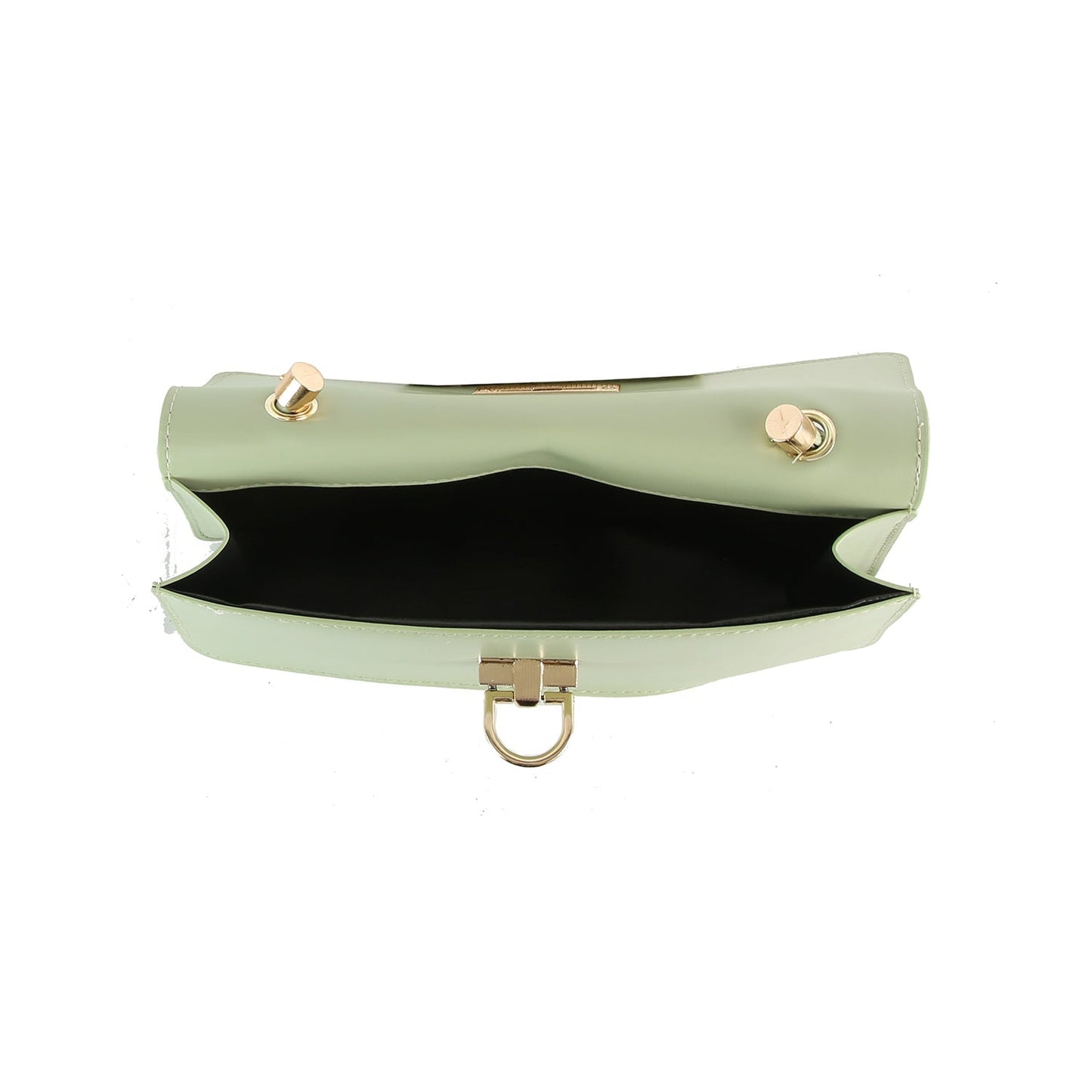Top Handle Boxy Shoulder Bag | Chic Gold Clasp Handbag