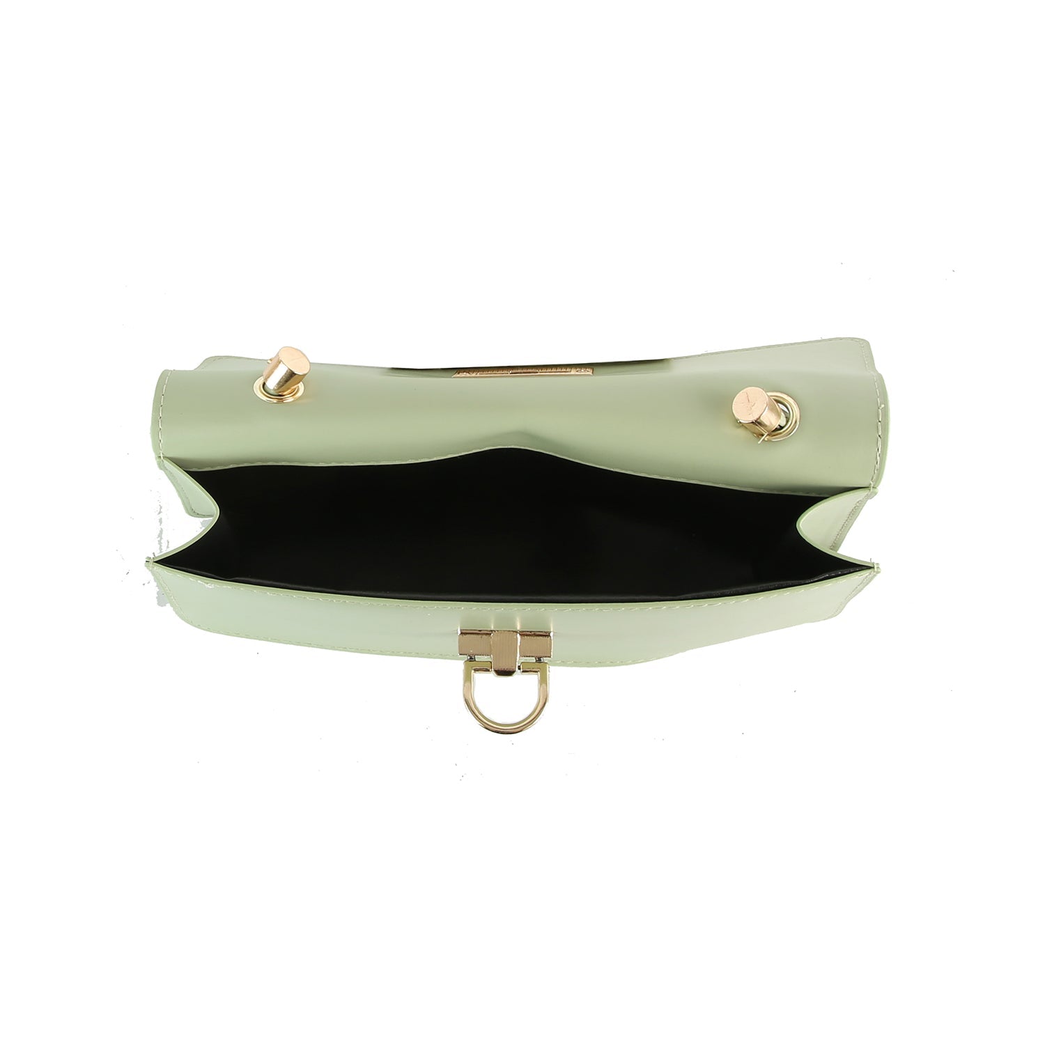 Top Handle Boxy Shoulder Bag | Chic Gold Clasp Handbag