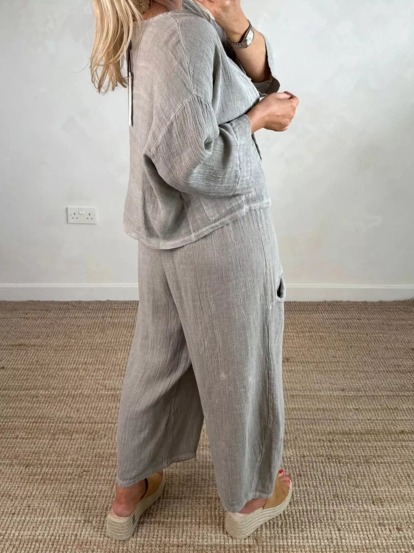 Minimal Button Top & Pants Set | Effortless Modern Style