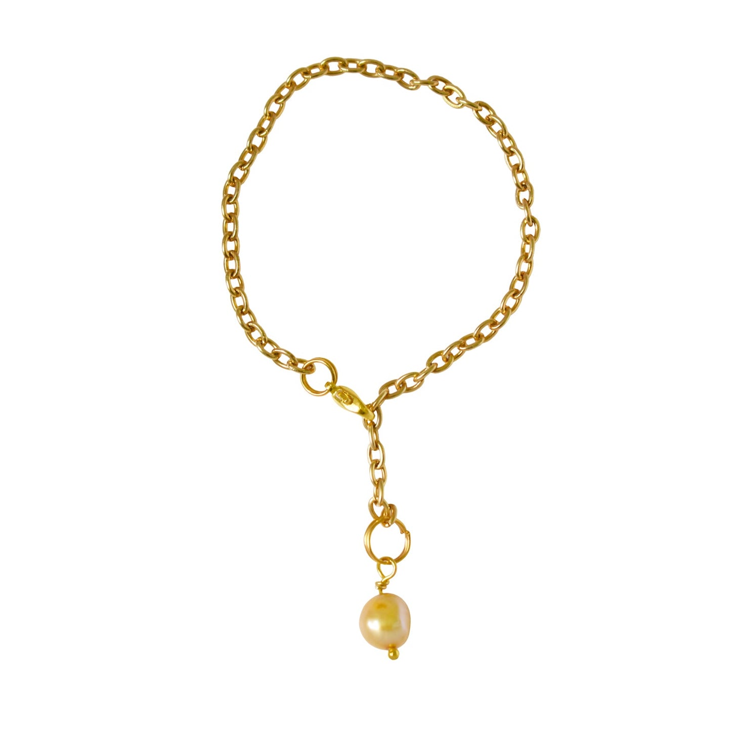 Gold Freshwater Pearl Bracelet & Anklet | Adjustable Elegant