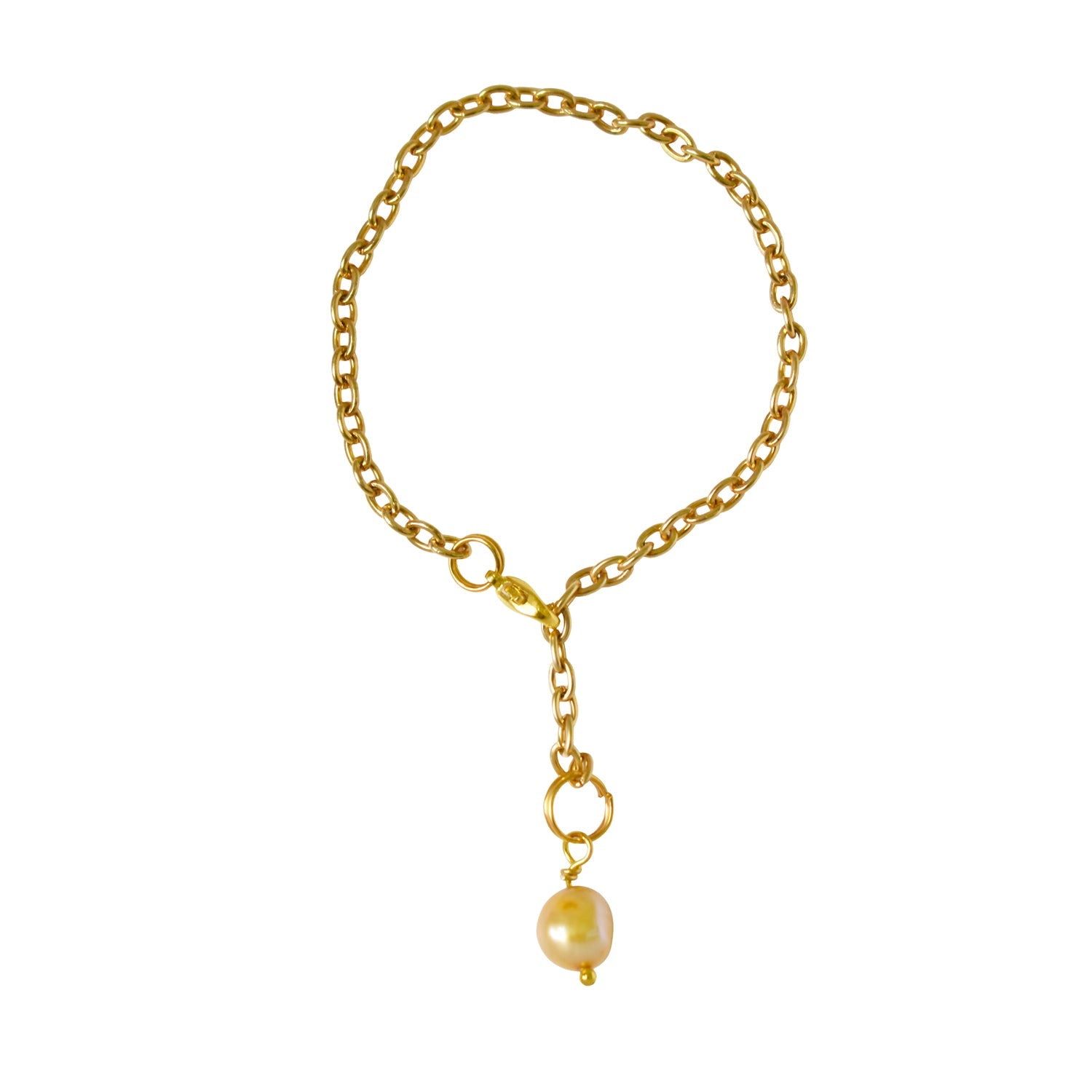 Gold Freshwater Pearl Bracelet & Anklet | Adjustable Elegant
