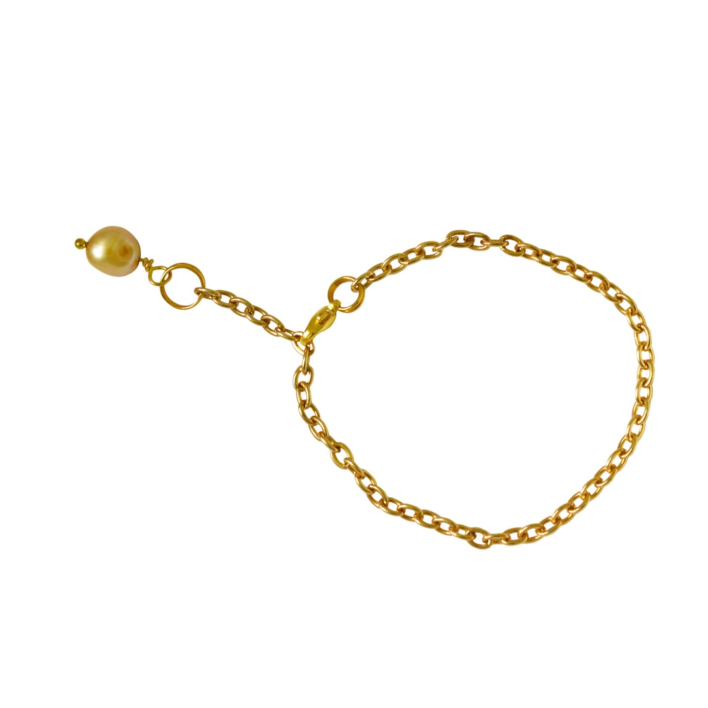 Gold Freshwater Pearl Bracelet & Anklet | Adjustable Elegant