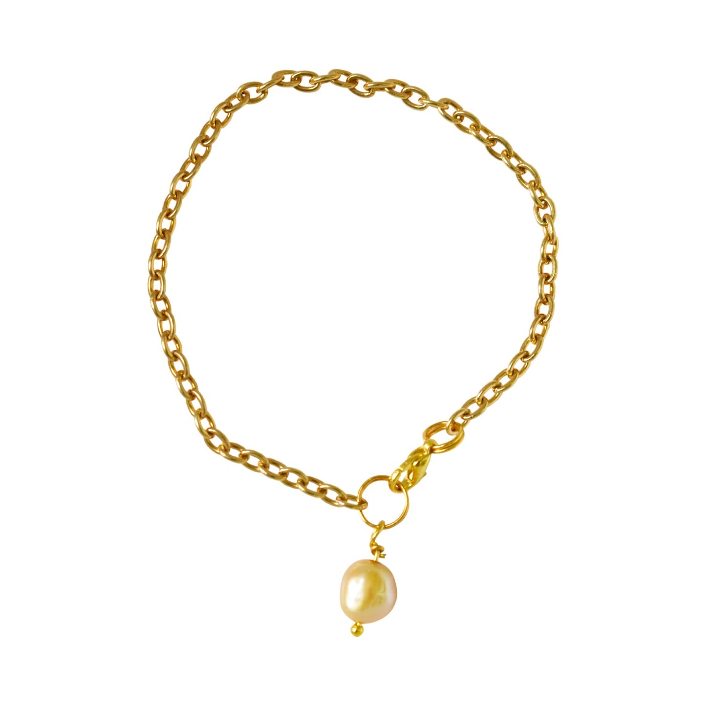Gold Freshwater Pearl Bracelet & Anklet | Adjustable Elegant