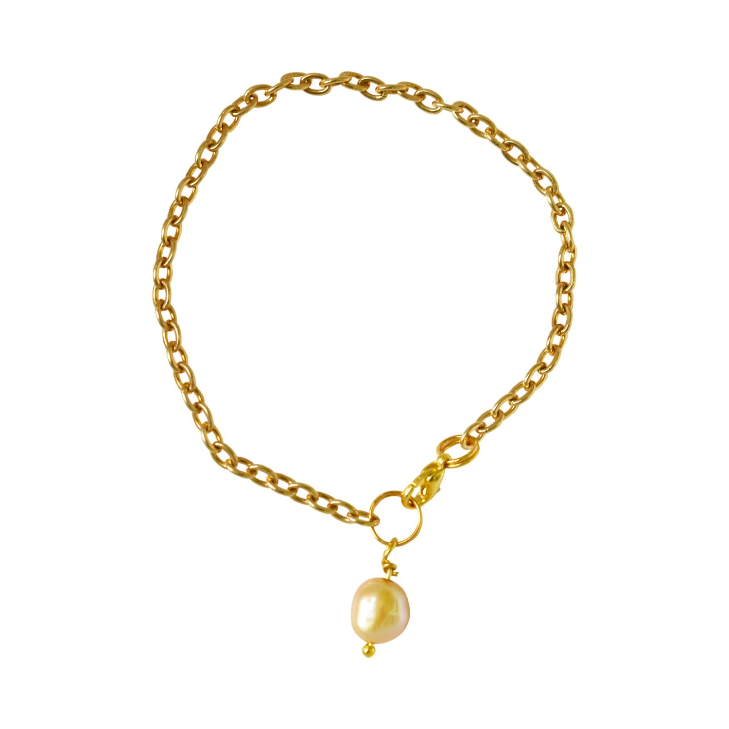 Gold Freshwater Pearl Bracelet & Anklet | Adjustable Elegant