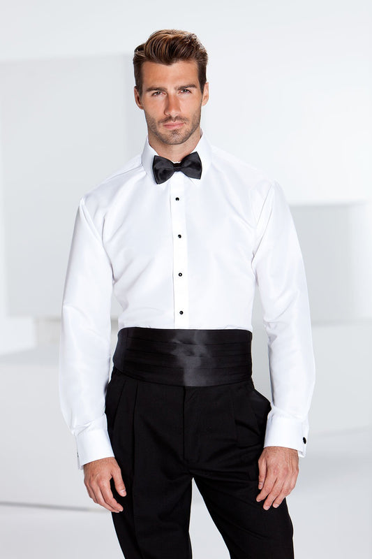 Lido Ivory Tuxedo Shirt | Slim Fit Laydown Collar Design