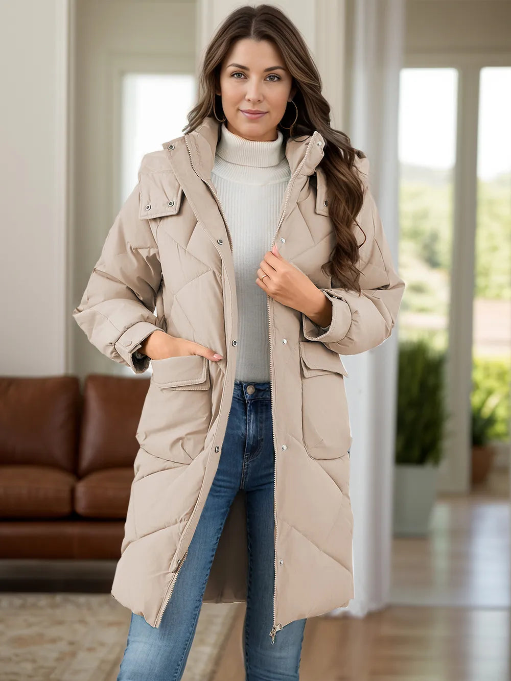 Quilted Hooded Coat | Warm & Lightweight Winter Wear