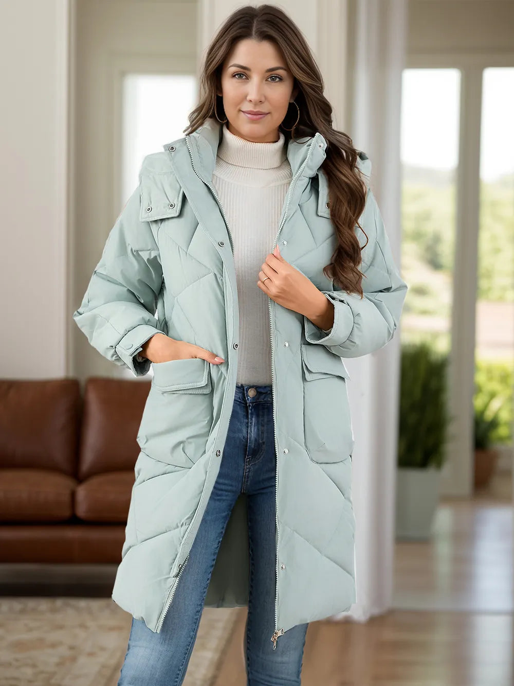 Quilted Hooded Coat | Warm & Lightweight Winter Wear