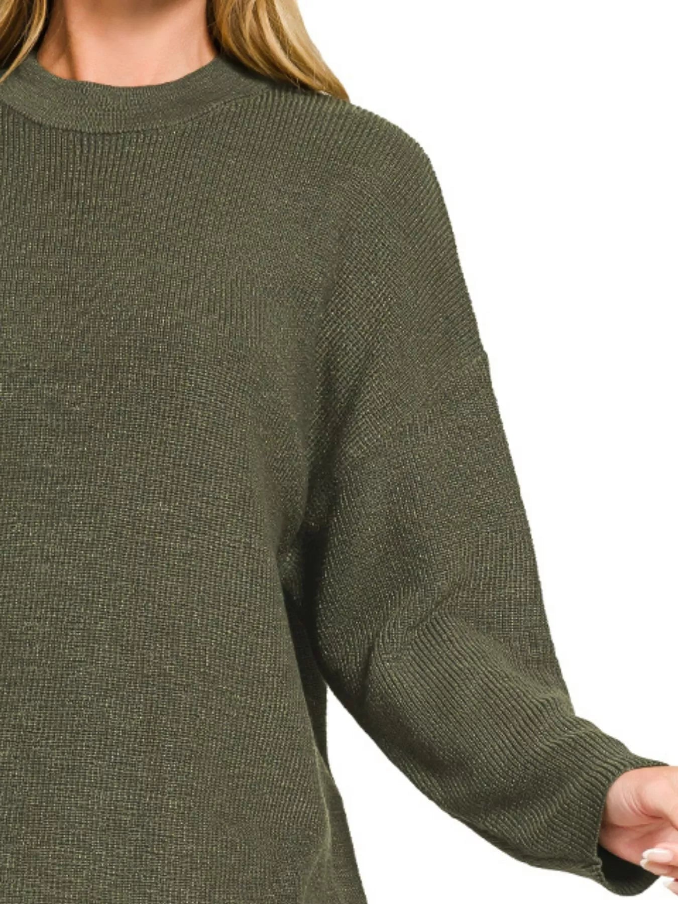 Knit Lounge Set (Top + Shorts) Olive Green | Relaxed Everyday Style
