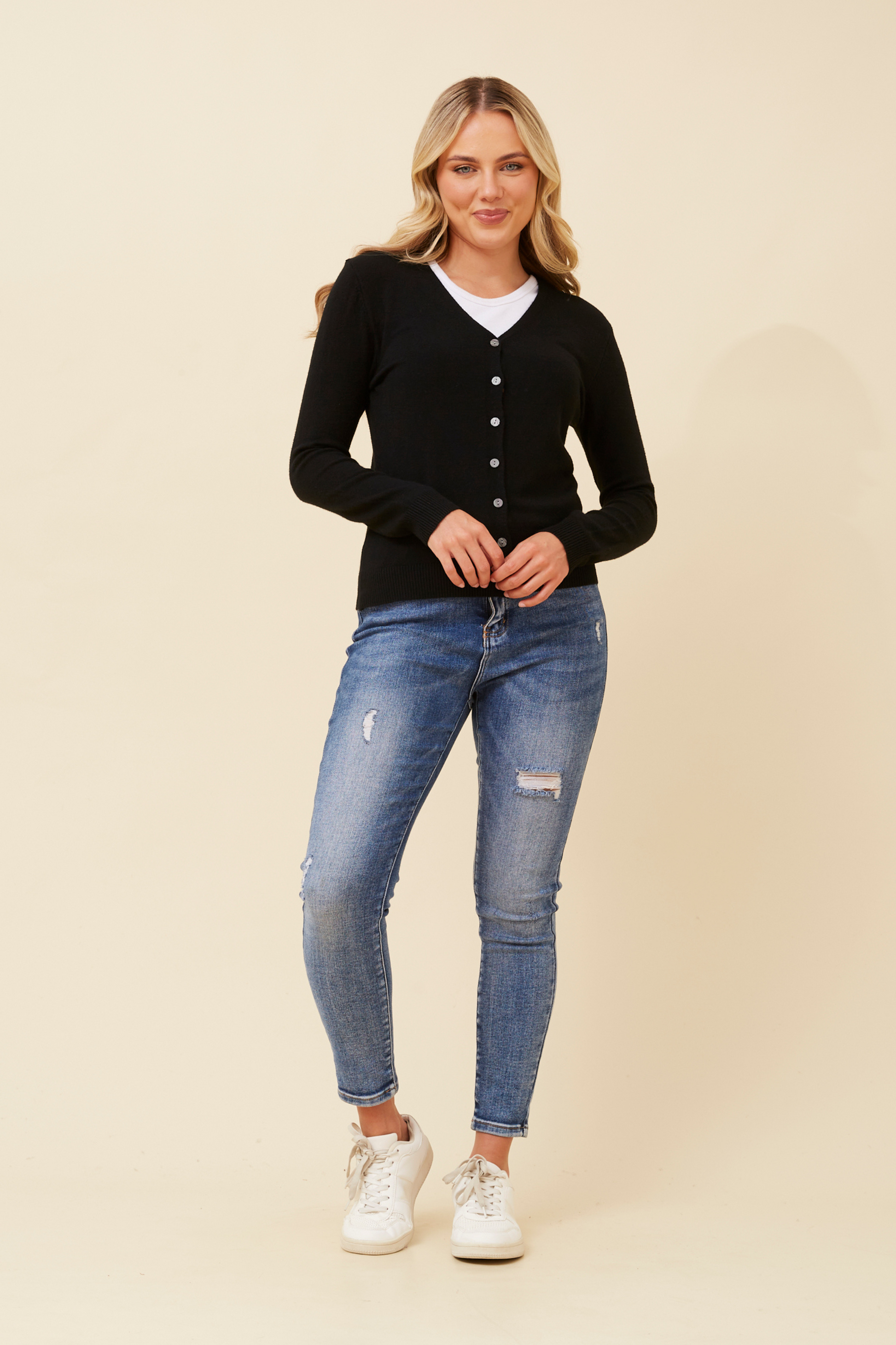 Collette Lightweight Cardigan | Soft Button-Front Women’s Knit