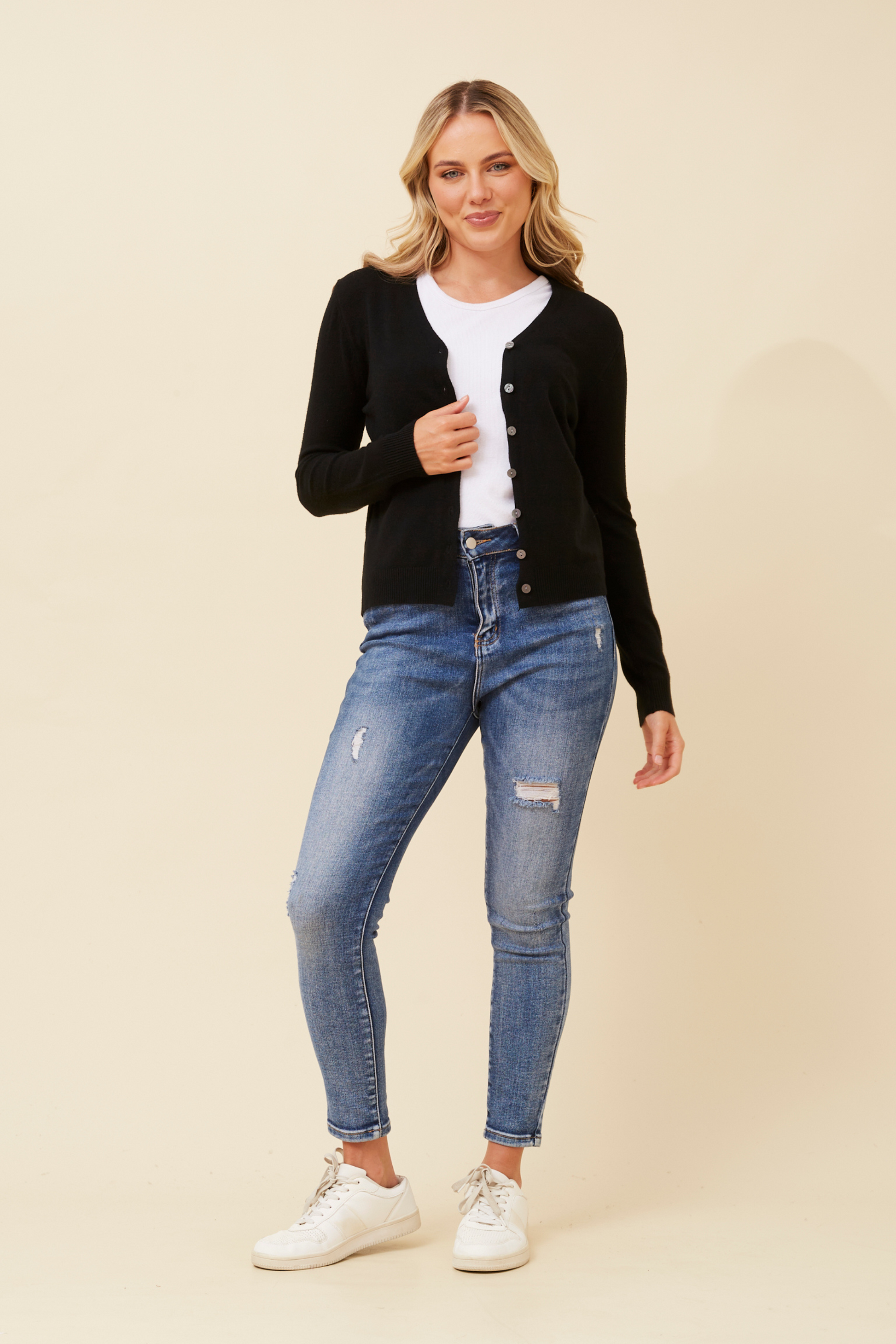 Collette Lightweight Cardigan | Soft Button-Front Women’s Knit